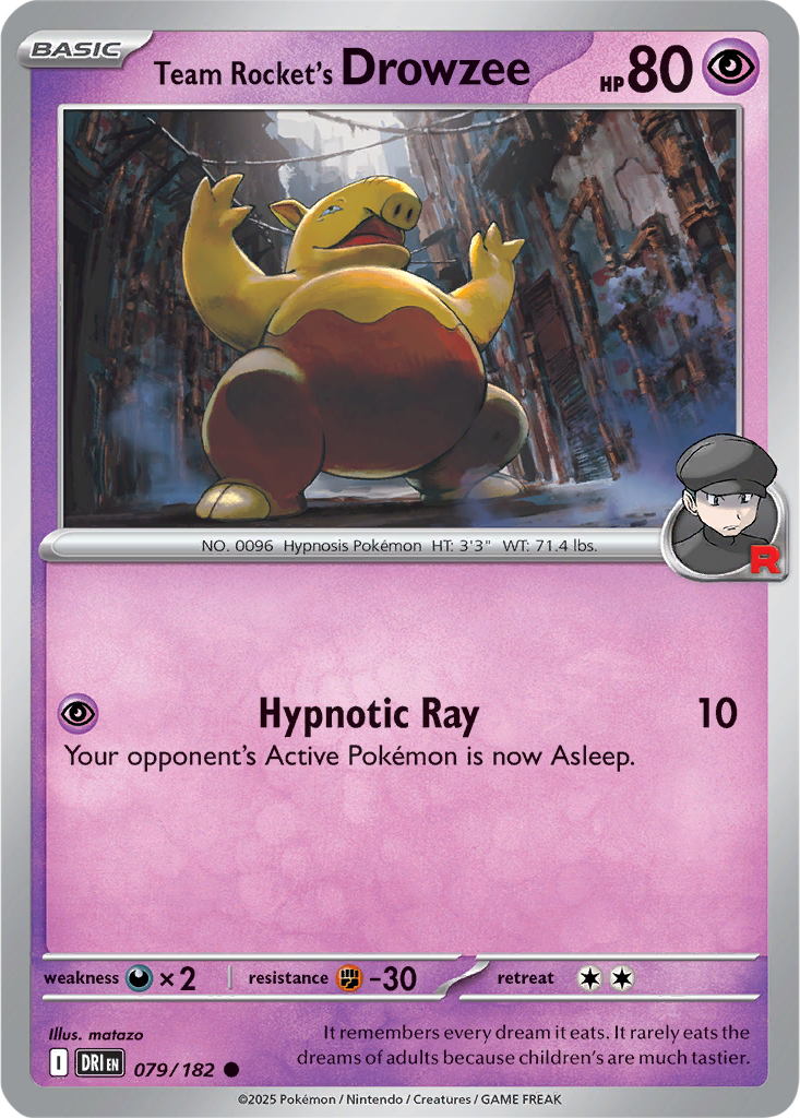 Destined Rivals 079/182 Team Rocket's Drowzee
