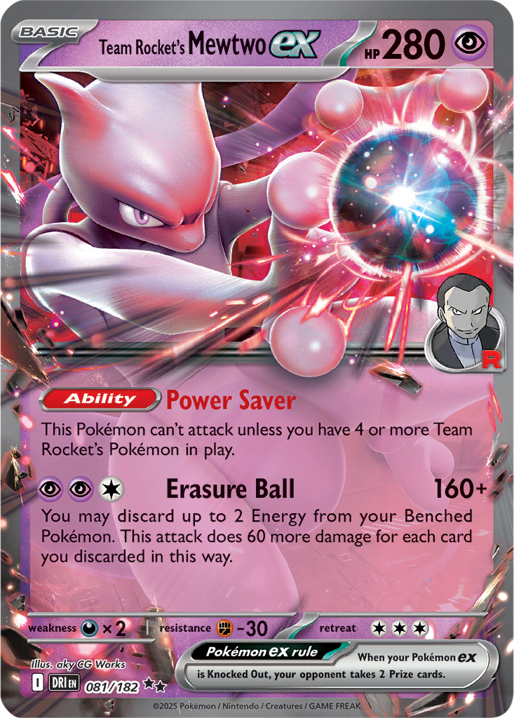 Destined Rivals 081/182 Team Rocket's Mewtwo ex