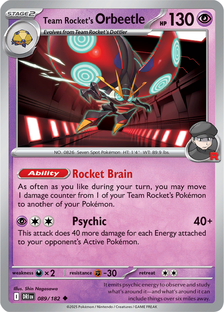 Destined Rivals 089/182 Team Rocket's Orbeetle