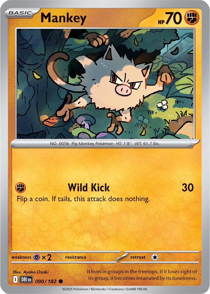 Destined Rivals 090/182 Mankey