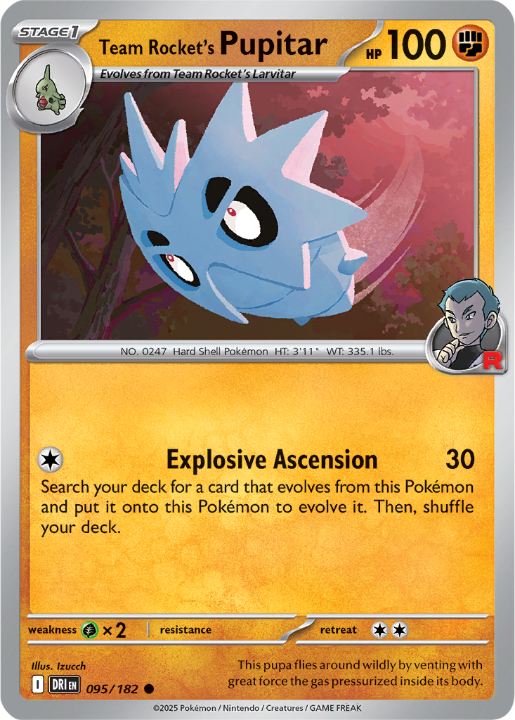 Destined Rivals 095/182 Team Rocket's Pupitar