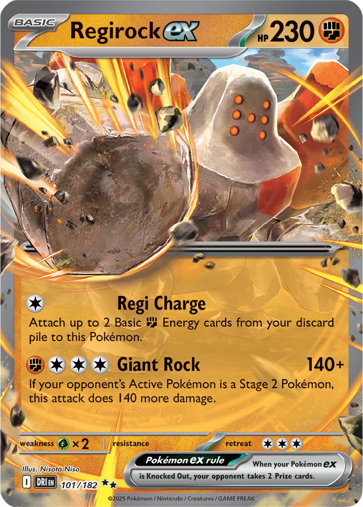 Destined Rivals 101/182 Regirock ex