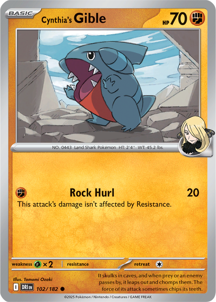 Destined Rivals 102/182 Cynthia's Gible