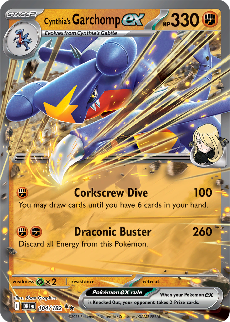 Destined Rivals 104/182 Cynthia's Garchomp ex
