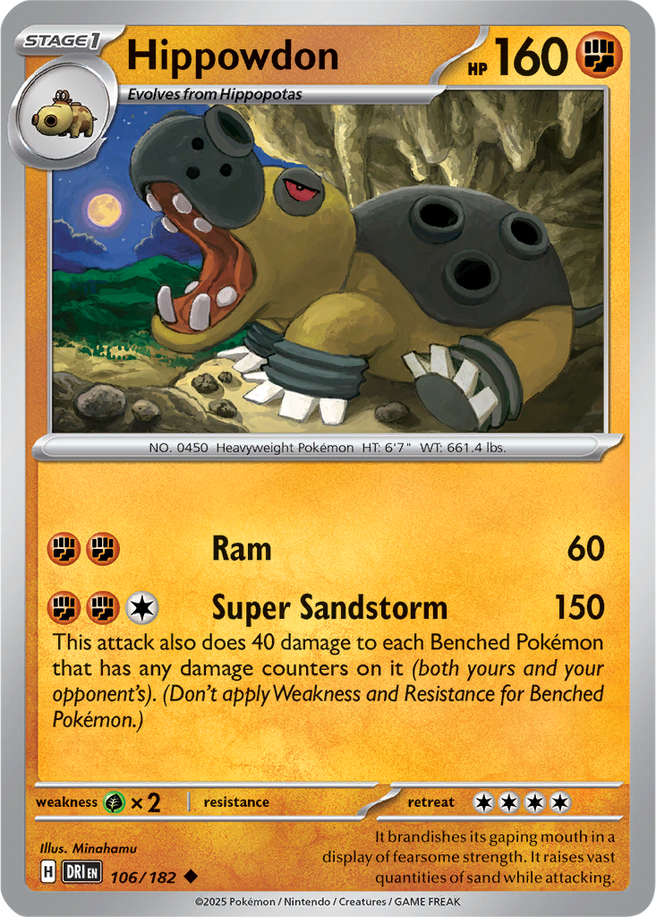 Destined Rivals 106/182 Hippowdon
