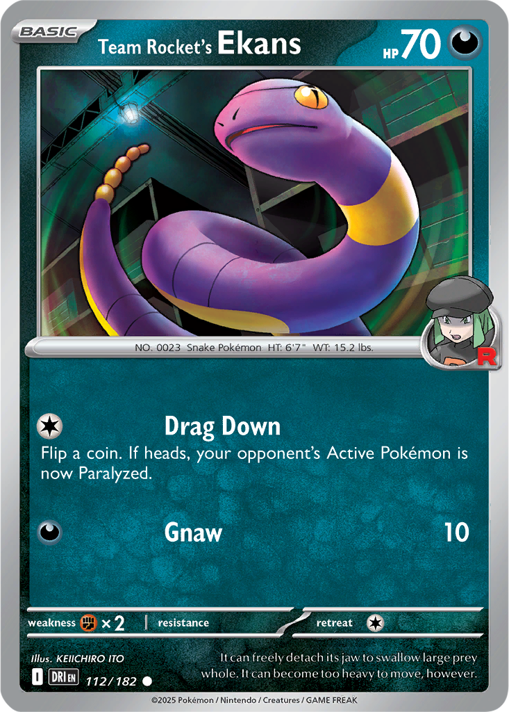 Destined Rivals 112/182 Team Rocket's Ekans