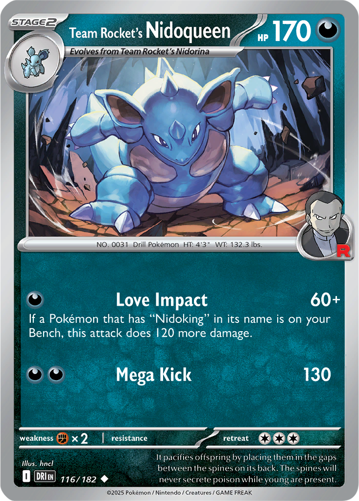 Destined Rivals 116/182 Team Rocket's Nidoqueen