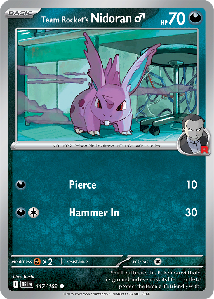 Destined Rivals 117/182 Team Rocket's Nidoran ♂