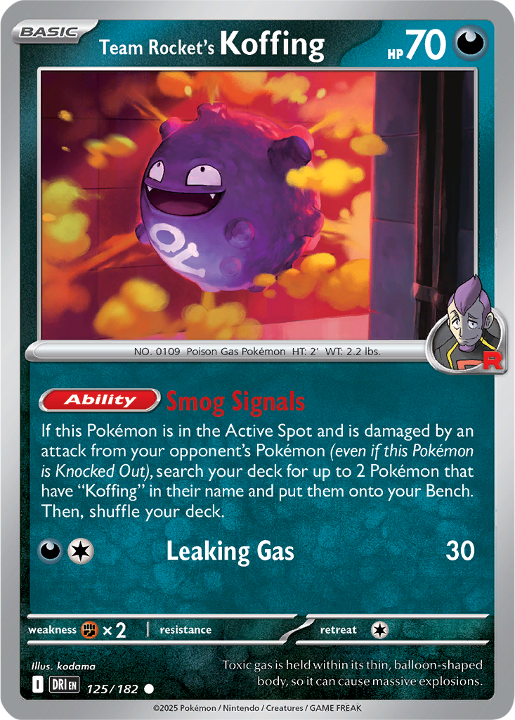 Destined Rivals 125/182 Team Rocket's Koffing