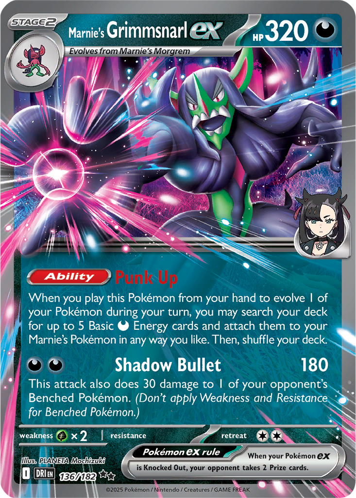 Destined Rivals 136/182 Marnie's Grimmsnarl ex