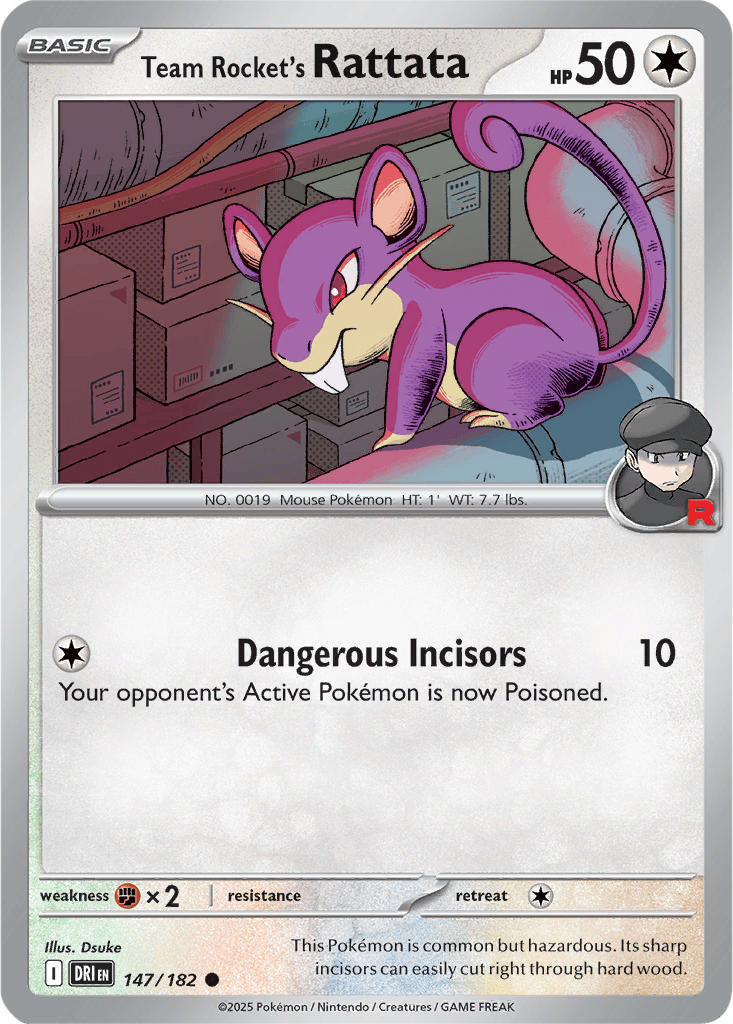 Destined Rivals 147/182 Team Rocket's Rattata