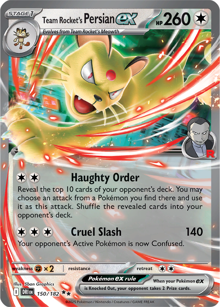 Destined Rivals 150/182 Team Rocket's Persian ex