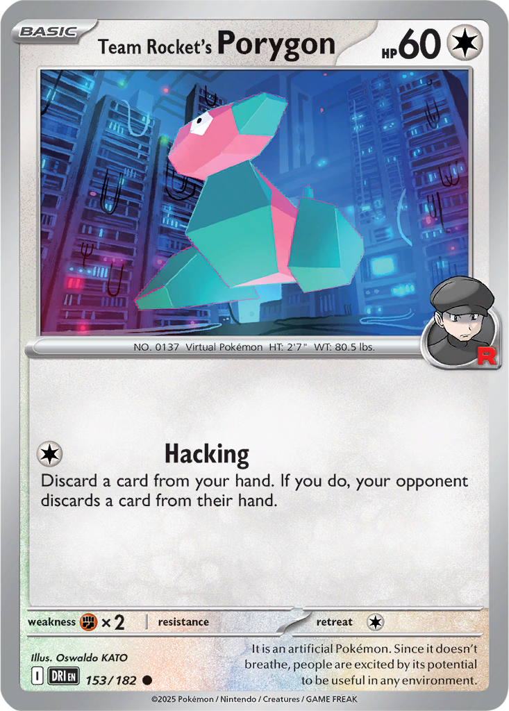 Destined Rivals 153/182 Team Rocket's Porygon