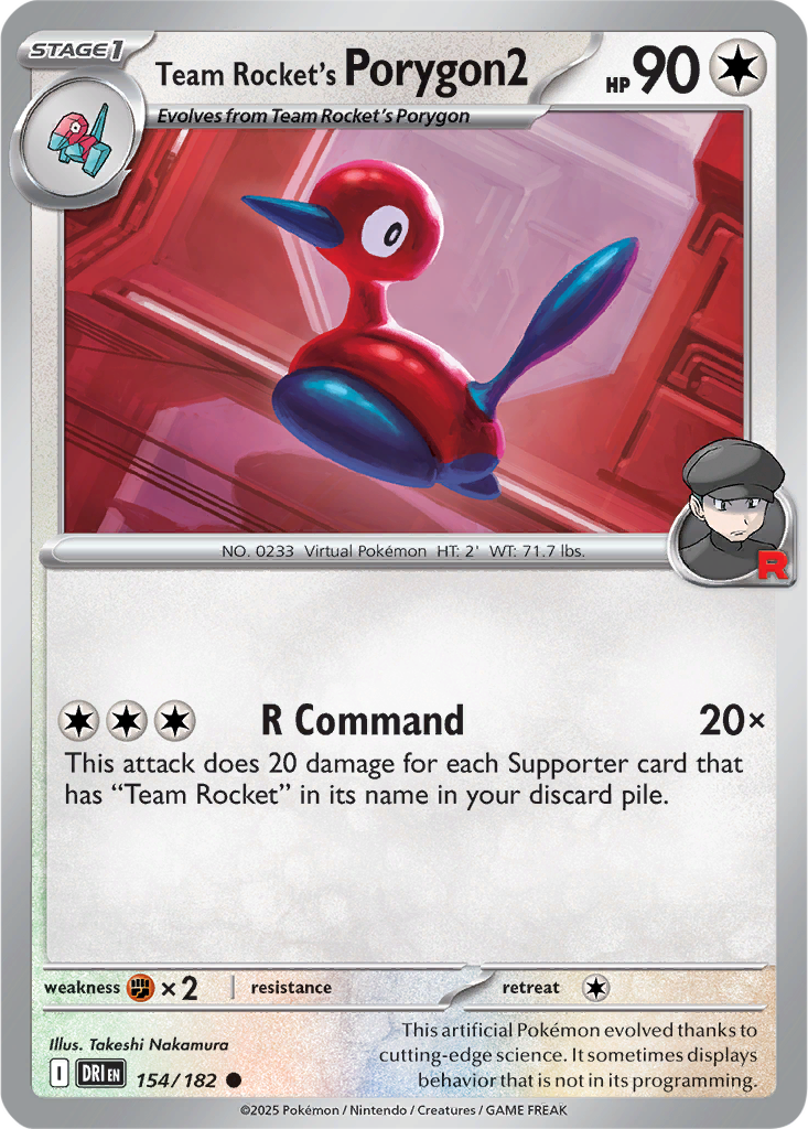 Destined Rivals 154/182 Team Rocket's Porygon2