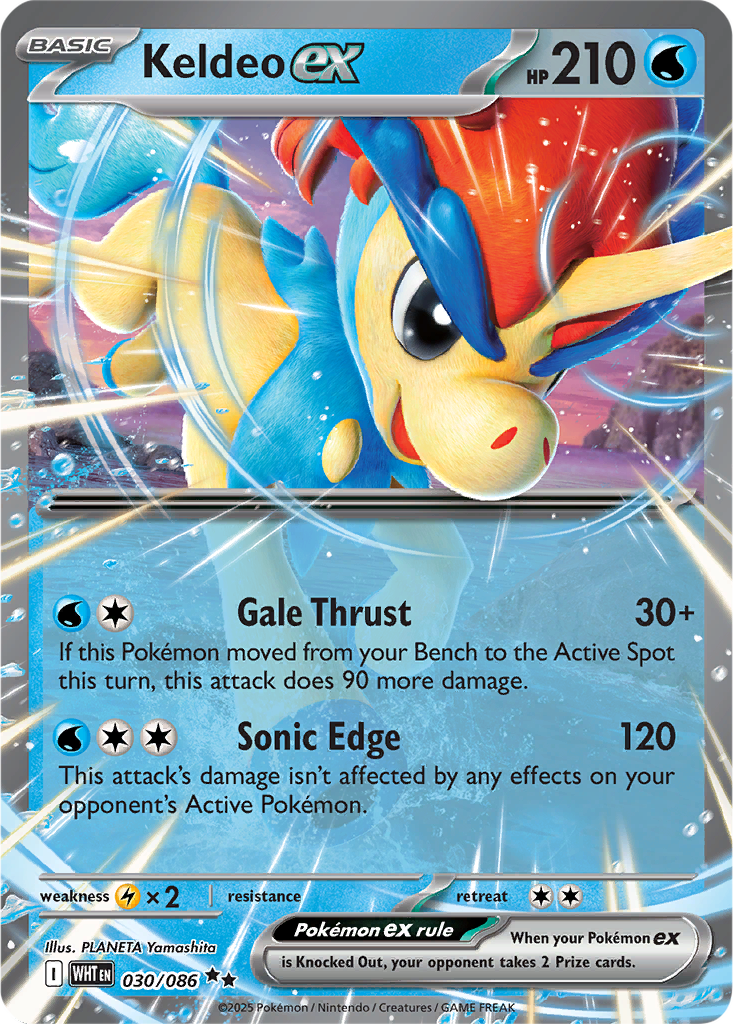White Flare 030/086 Keldeo ex